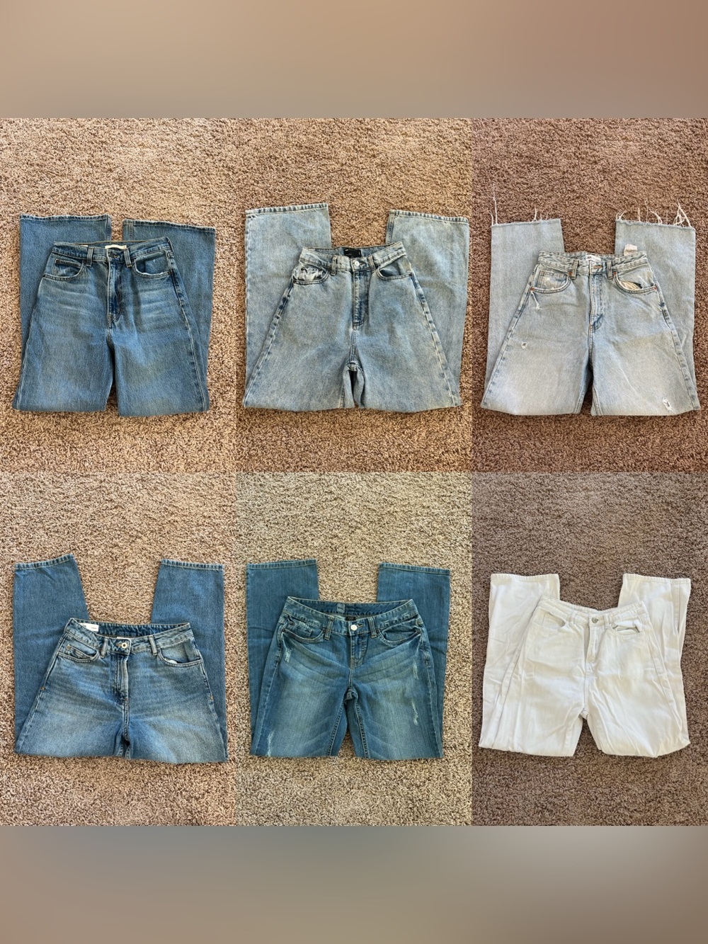 8 Denim jeans, shorts, skirt size 25/4